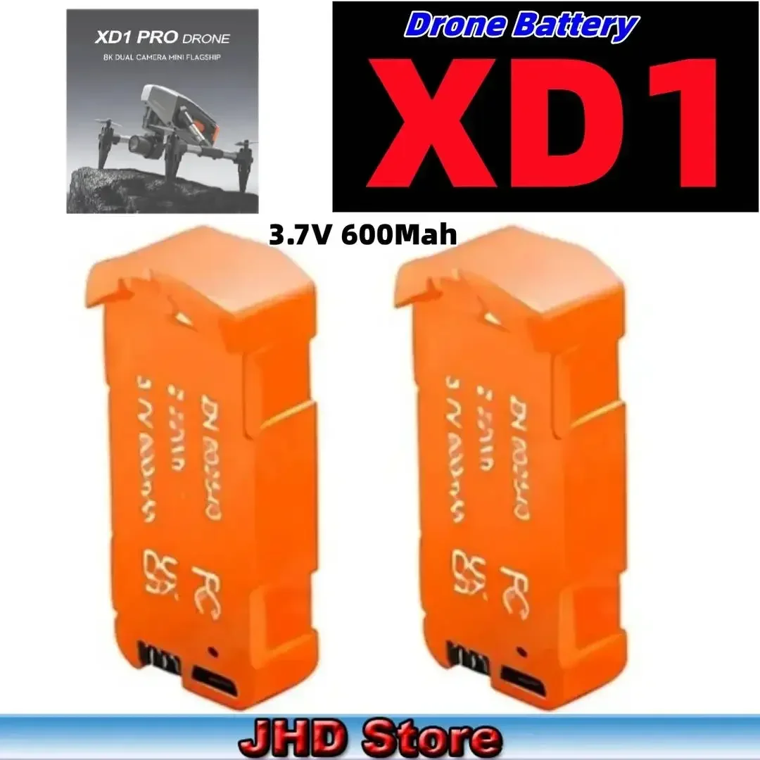 JHD Battery Drone XD1 For Orignal LSRC-XD1 RC Battery Drone Professional 4K XD1 RC Drone Batteries 3.7V 600Mah Battery Wholesale