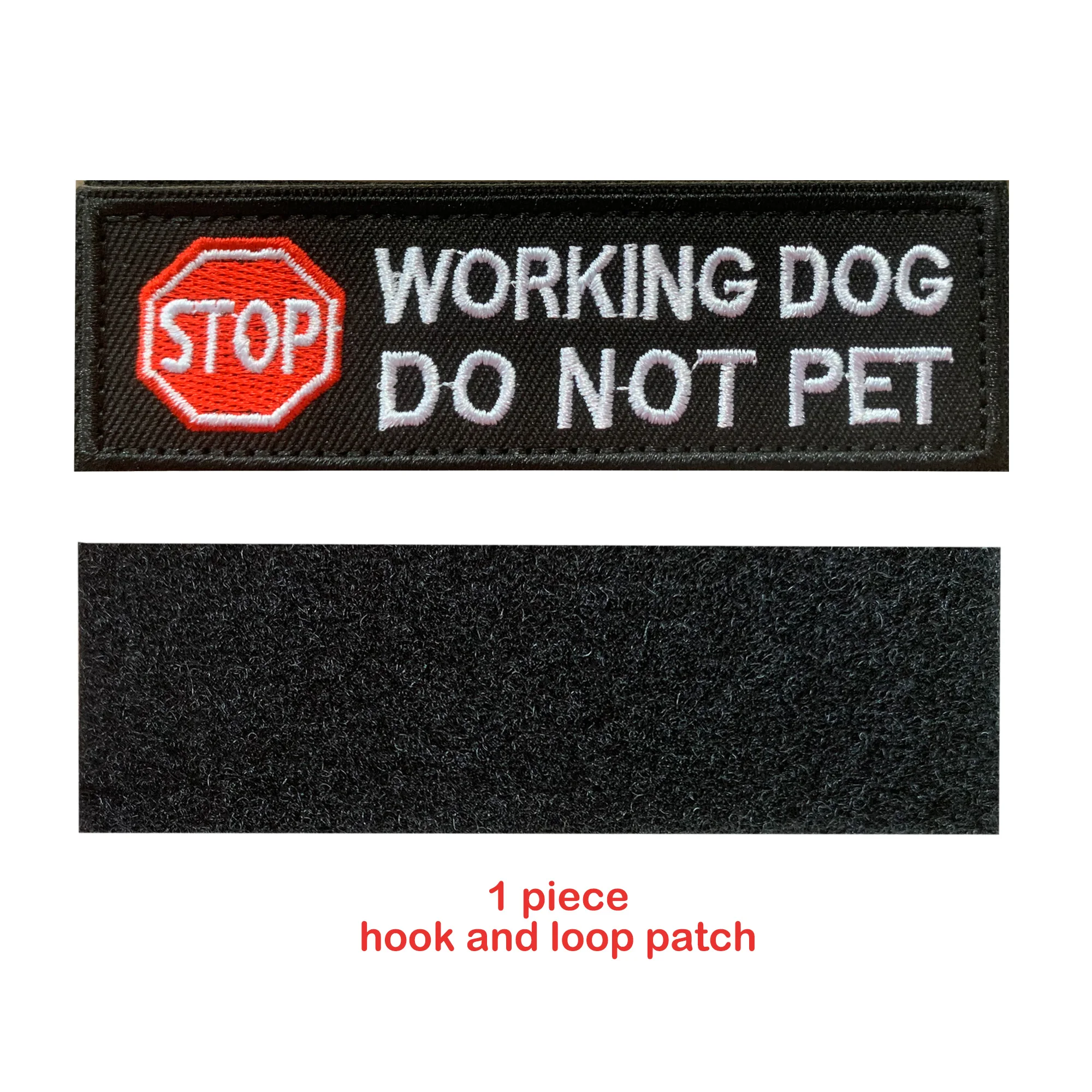 1PC Hook and Loop Pet Patch No Touch No Talk Working Dog Badge Stop Applique Do Not Pet Patchfor Pets, Dogs