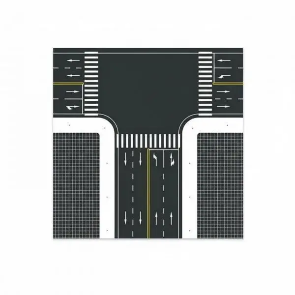 Traffic Base Sticker Pre Assembled Town Road Plate Model Street Surface for 1 150 Scale Sand Table Projects