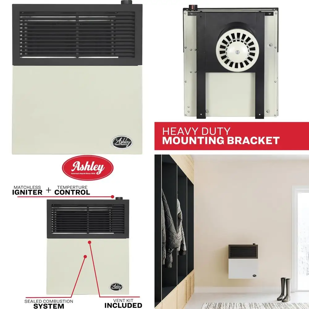 

11,000 BTU Direct Vent Natural Gas Heater, Cream, Energy-Efficient Indoor Heating Solution