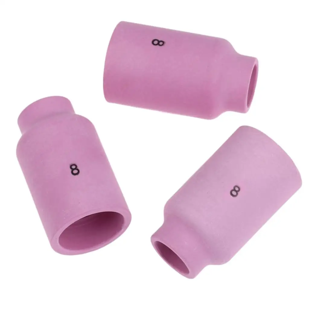 3PCS TIG KIT Torcia per saldatura con pinza per lente a gas con ugello in ceramica di allumina