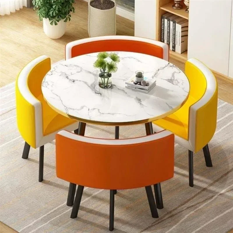 High quality Modern Design Style Round Table And Chairs Restaurant Furniture Set Cafe Fast Food   Chair For Coffee Shop