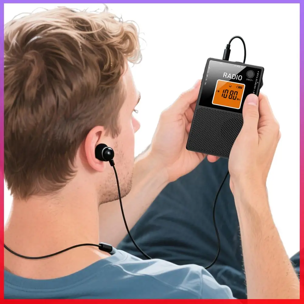 

Транзисторное радио AM/FM с ЖК-дисплеем и подсветкой, стереодинамик, цифровой радиоприемник для бега/спортзала/кемпинга