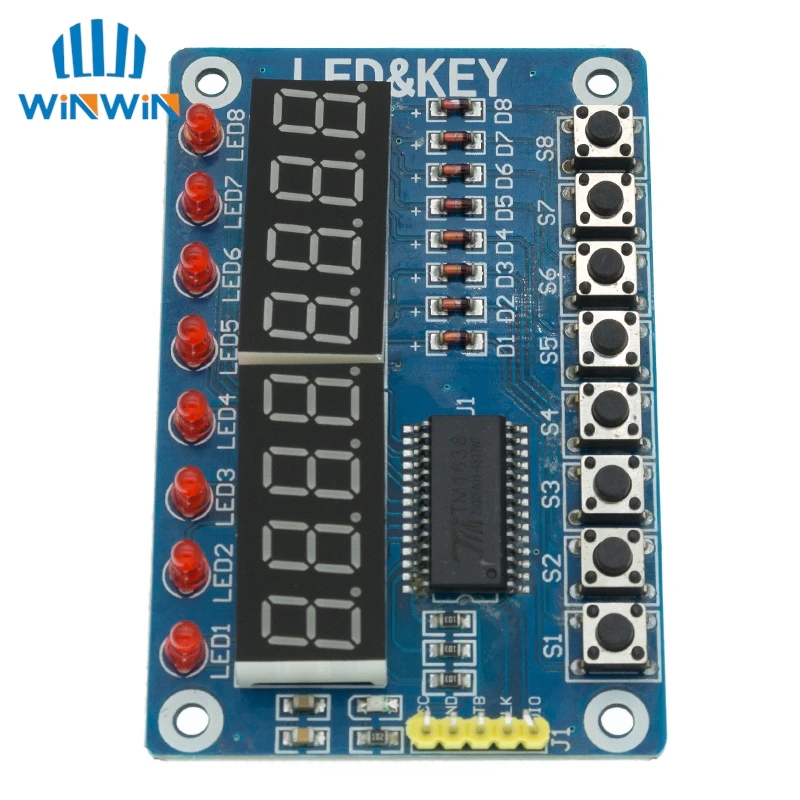 TM1638 Module Key Display For AVR Arduino New 8-Bit Digital LED Tube 8-Bit