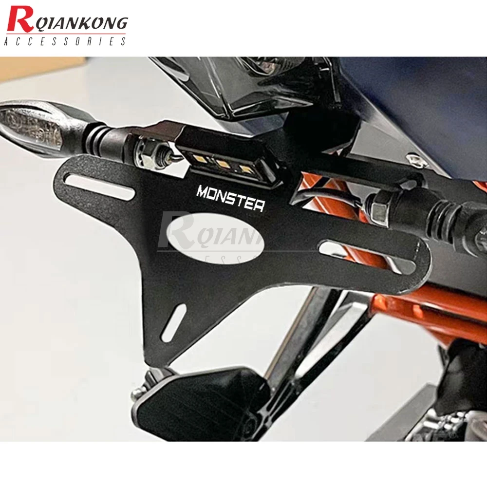 Staffa porta targa per DUCATI Monster 659 797/Plus 821/Stealth 1200/S/R 2017-2021 Kit eliminatore parafango posteriore ordinato