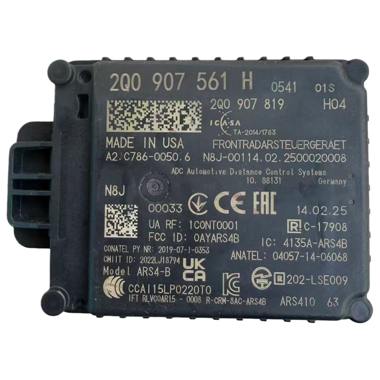 

Front Wheel Control Unit Radar Sensor ACC Sensor Distance Radar 2Q0907561H For Audi Q3 2.0L ﻿