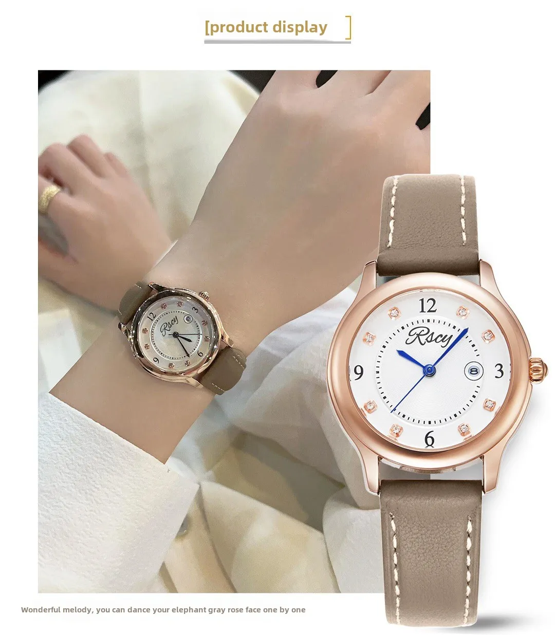 Luxury Diamond,Accented Quartz Watch for Women, Stylish Date Display & CD Buckle Wristwatch, Woman Watch Women Watches Luxury