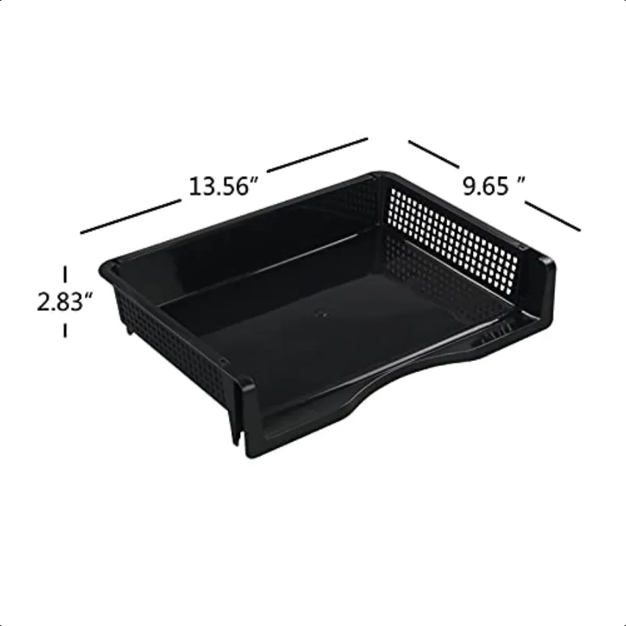 Wekioger Vassoio portaoggetti in plastica per documenti impilabile, cestino per documenti, 6 confezioni