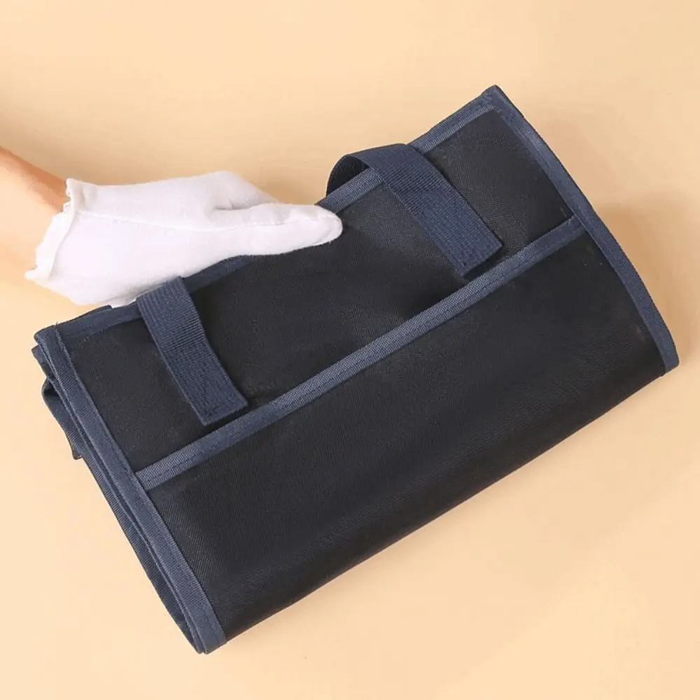 

Lightweight Mesh Handbags Large Capacity Reusable Canvas Tote Bags Solid Color School Supplies Student Book Shoulder Bag