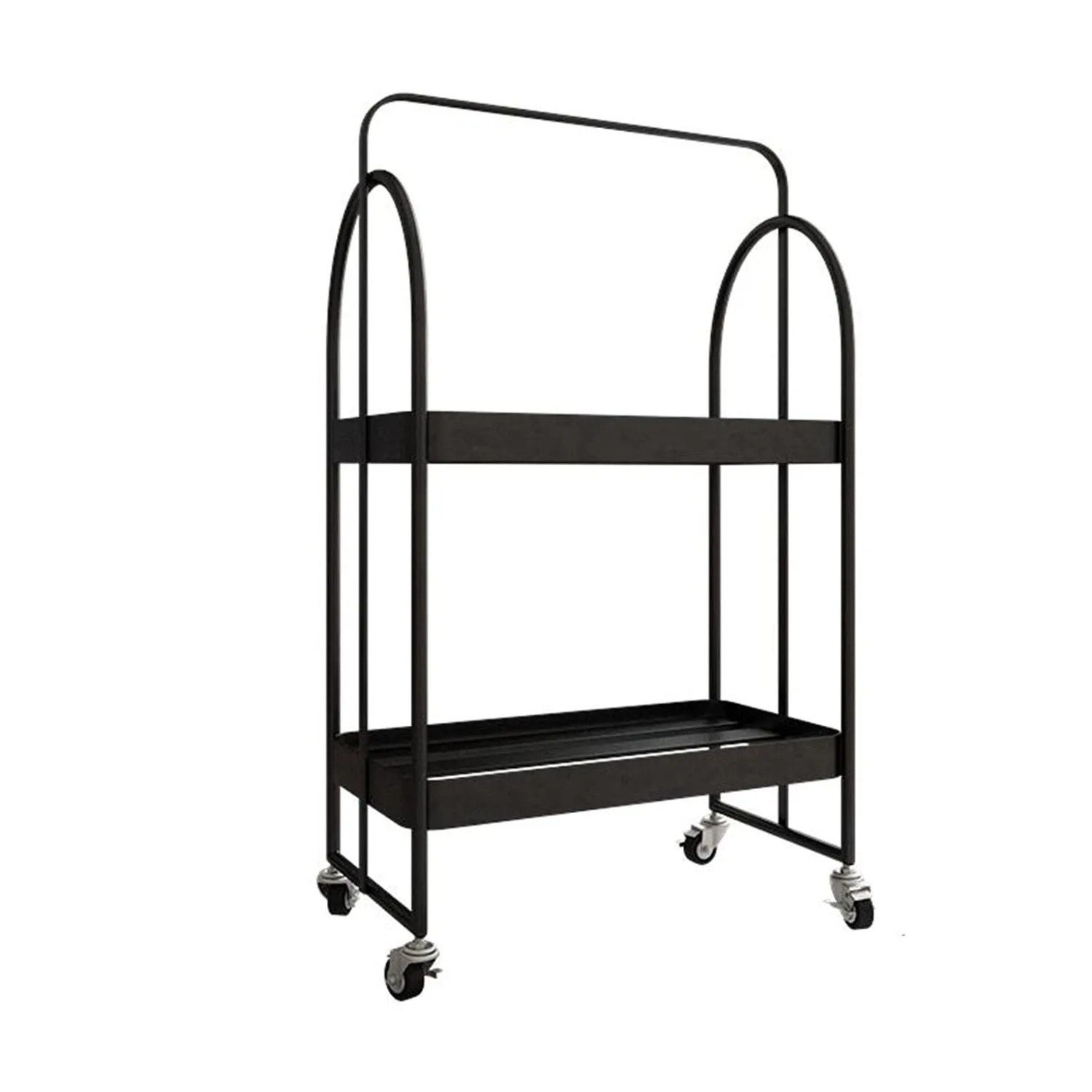 Table Mobile Trolley,Dining Car,Hotel Restaurant Wine CartGolden Double Trolley,Commercial Service Vehicle, Bathroom