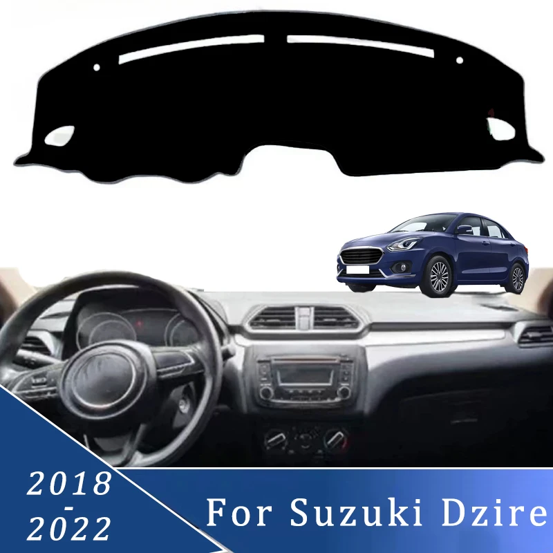 Car Dashboard Cover Sun Shade Mats Avoid Light Pads Instrument Panel Protective For Suzuki Dzire 2018-2022 2019 2020 2021 Models