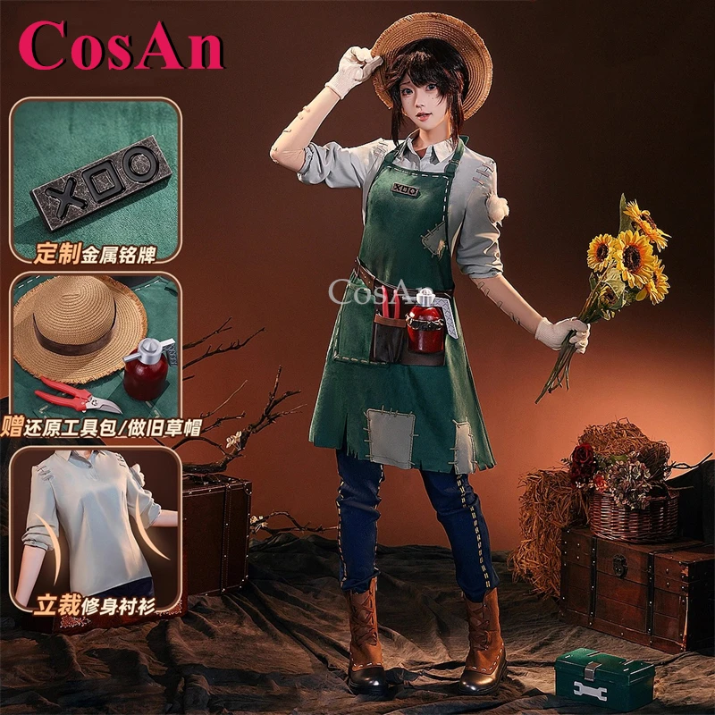 كوسان الساخن لعبة الهوية الخامس البستاني/إيما وودز تأثيري ازياء الجلد الأصلي رائع موحدة هالوين حفلة لعب الأدوار الملابس