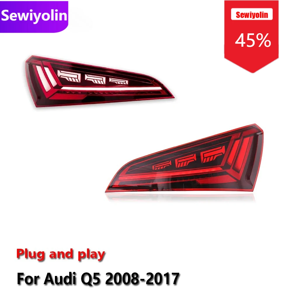 

Car DRL LED Headlight Light Assemblies For Audi Q5 2008-2017 Auto Fog DRL Brake Turn Signal Lamp Plug And Play