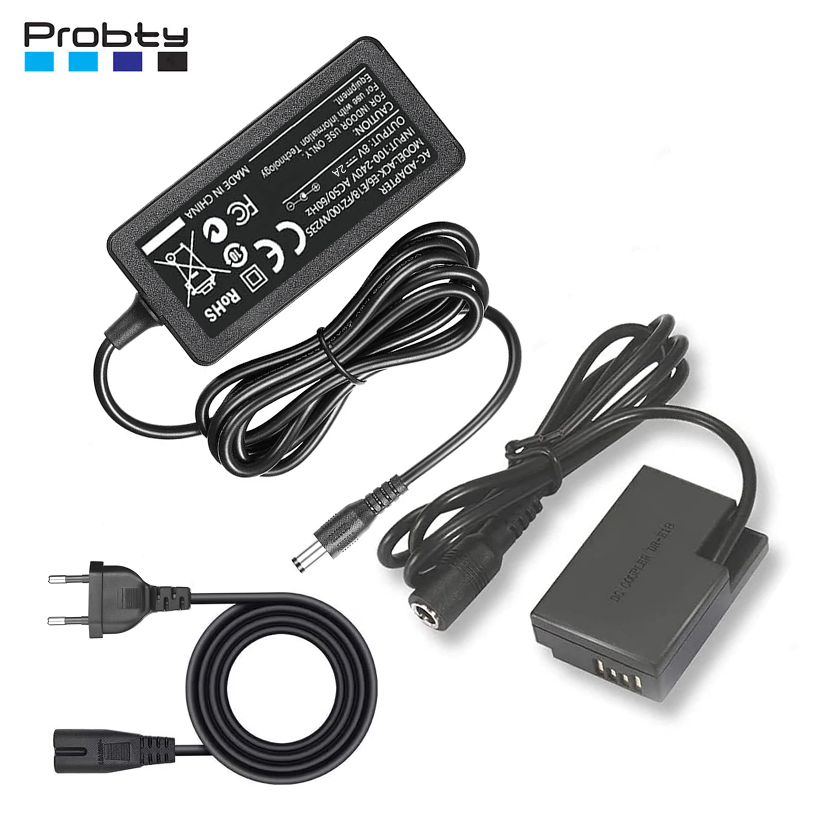 ACK-E18 DR-E18 DC Coupler LP-E17 Dummy Battery AC Power Adapter Kit for Canon EOS Rebel SL2 SL3 T6i T6S T7i T8i 200D 200D