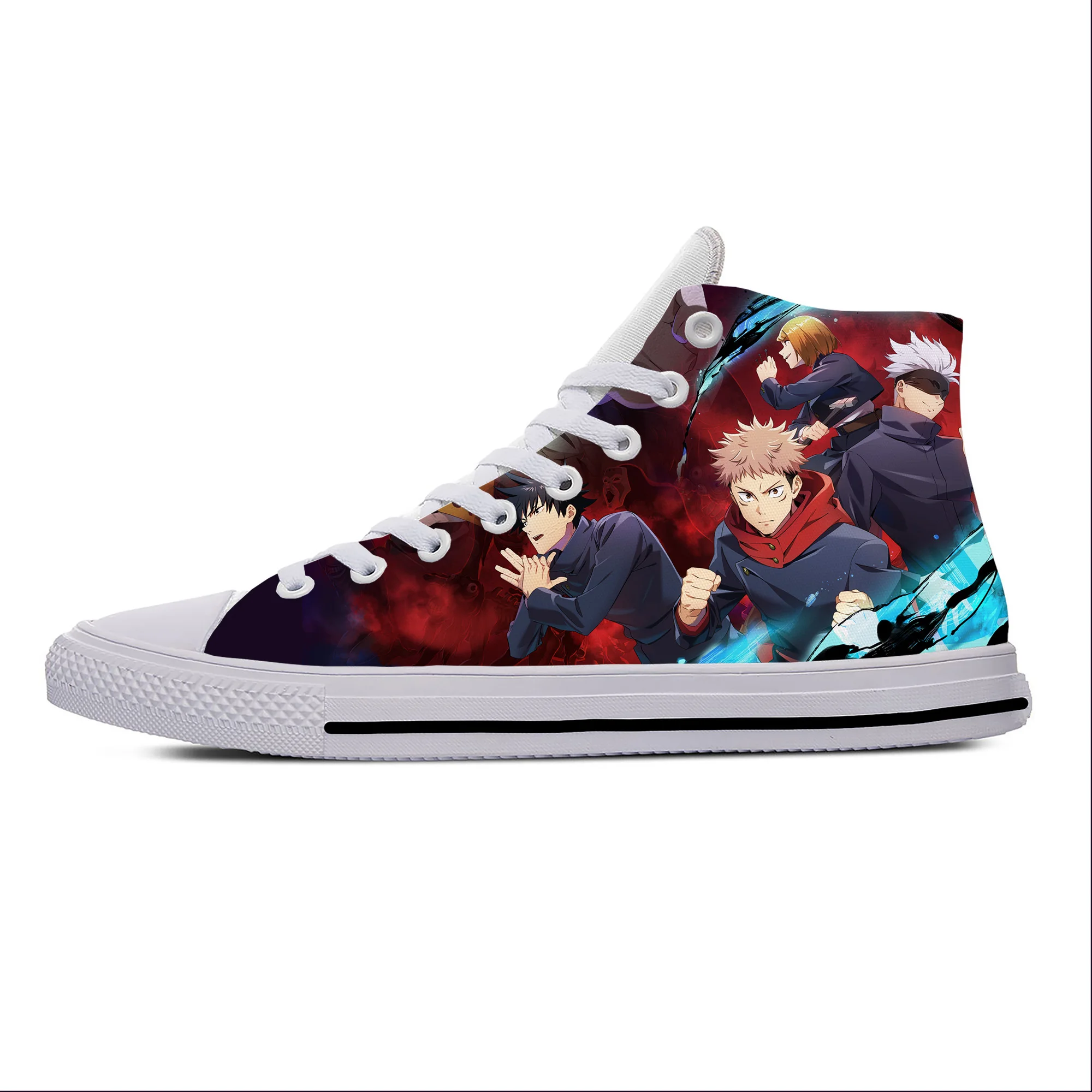 Japanese Anime Hot Manga Jujutsu Kaisen Gojo Satoru Casual Shoes High Top Lightweight Men Women Sneakers Breathable Board Shoes