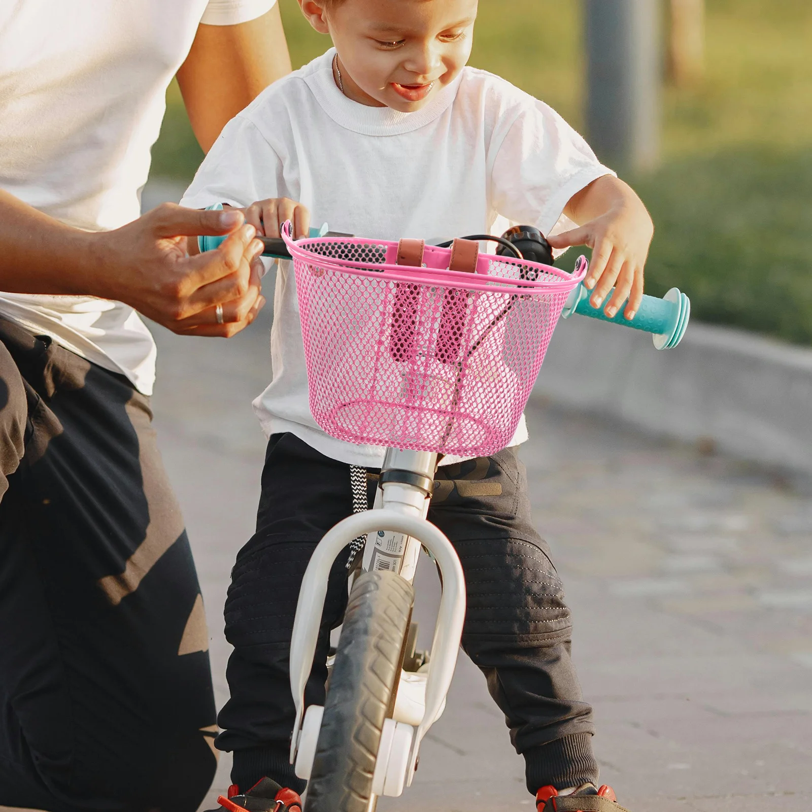Metal Bike Basket Front Handlebar Bicycle Organizer Sturdy Kids Bikes Easy Installation Multifunctional Storage Solution