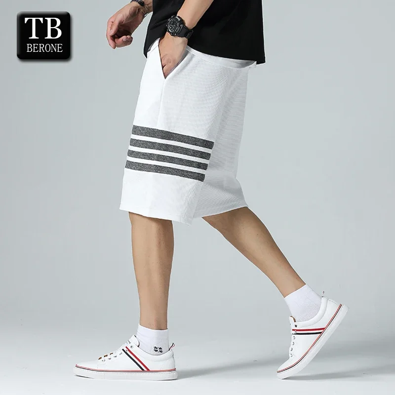 

TB BERONE Sweatpants Men's Summer Shorts Wearing Waffle Thom Casual Four-Bar Five-Piece pants Men's Pants