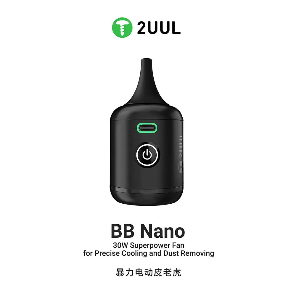 2UUL DA90 BB Nano 30W Superpower Fan Precise Cooling Dust Removing Fan For Phone Motherboard Charging Port Dust Removal Tools