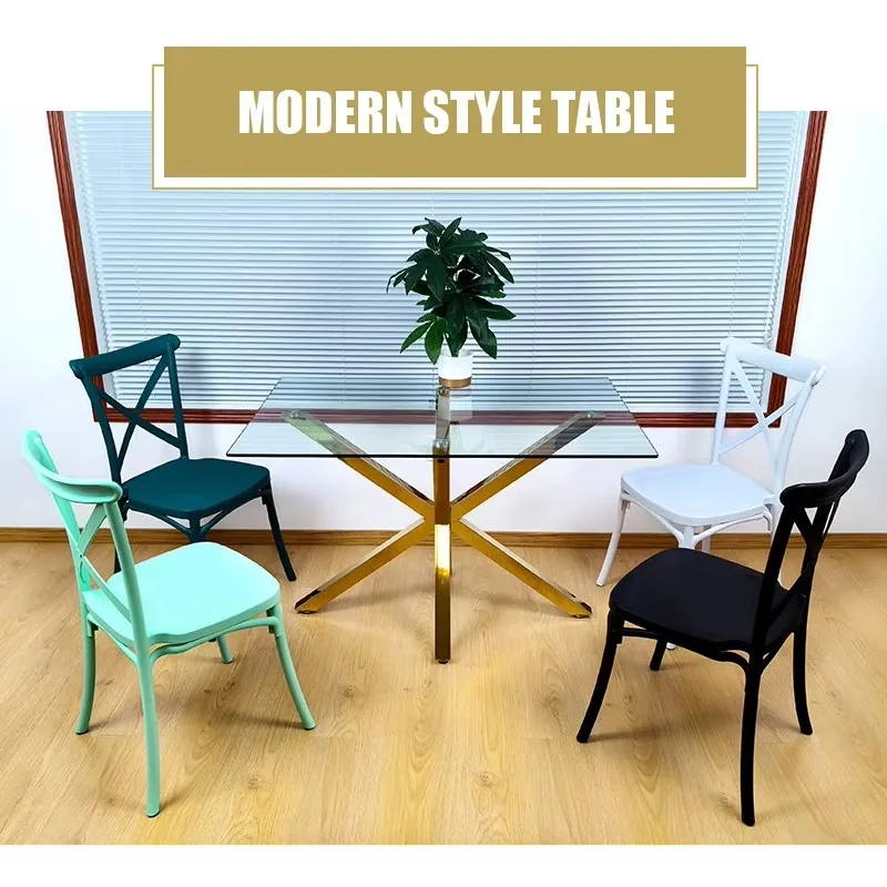 Simple Modern Luxury Nordic Light Home Round Rectangle Home Furniture Dining Room Kitchen Dining Table