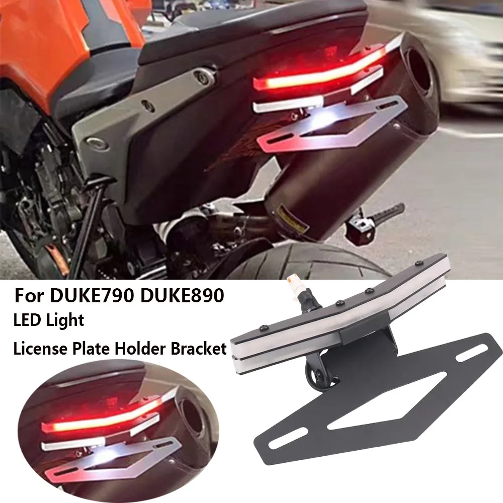 

Motorcycle Rear Tail Light Brake Turn Signals Integrated LED Light License Plate Holder Bracket For DUKE790 DUKE890 DUKE 790 890