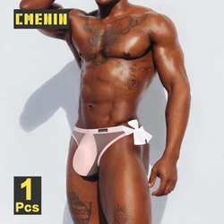 CMENIN Ultra-thin Transparent Men Underwear Sexy Bows Briefs Breathable Mesh Men's Panties Sissy Gays Underpants Bikini Briefs