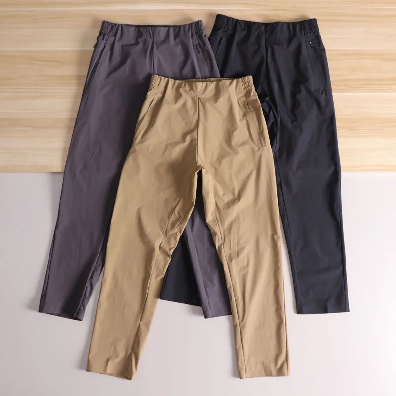 في الهواء الطلق خفيفة الوزن كوي جافة لينة ell الرجال عارضة السراويل الربيع الصيف مستقيم الساق الرياضية مريحة تنفس السراويل