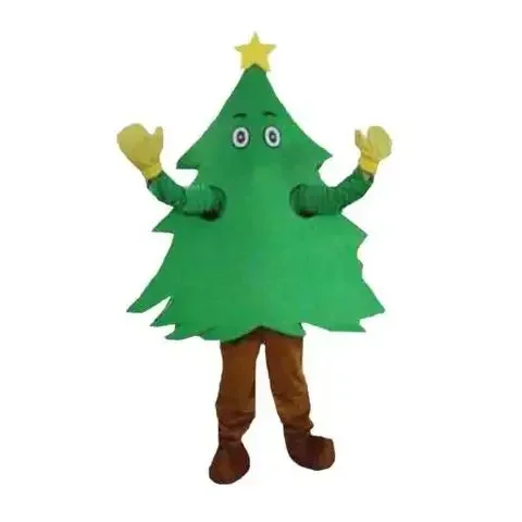

Christmas Tree Cartoon Mascot Costume Character Amusement Parkfunfair Animation Fancy Dress