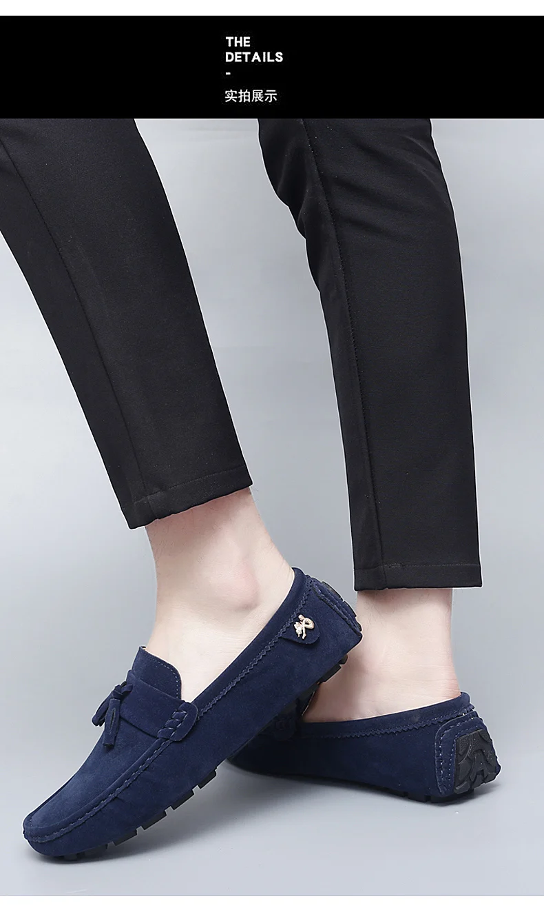 2025 Neue Herren-Quasten-Loafer mit weichen Sohlen, vielseitige Freizeitschuhe im koreanischen Stil, trendige Slip-On-Fahrerschuhe im britischen Stil – Detail 20