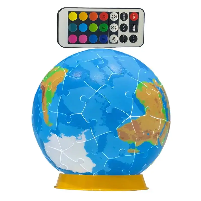 

Глобальная модель, наборы головоломок для взрослых, игрушка-головоломка с глобусом и светодиодной подсветкой, питание от батареи, с дистанционным управлением, украшение стола для