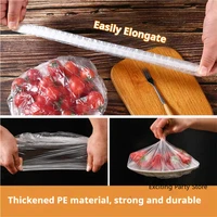 Disposable Food Cover Food Grade Fruit Fresh-keeping Plastic Bag Preservation Storage Transparent Food Bowl Protective Covers 6