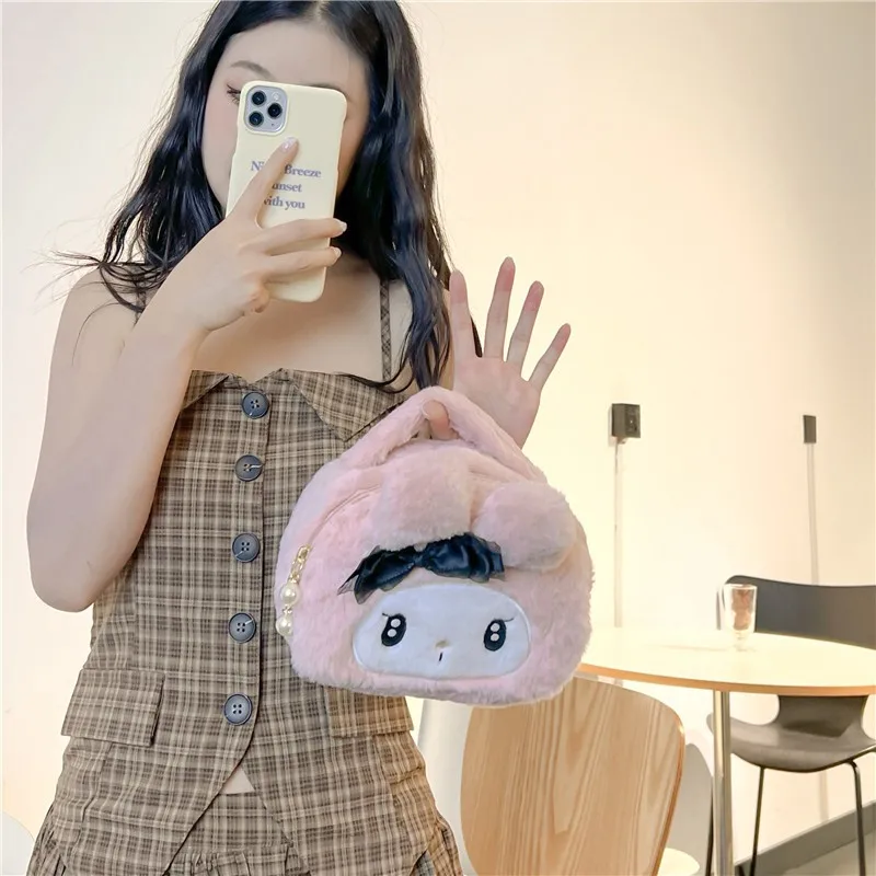 Neue Sanrio Serie Cartoon Make-up Tasche japanische Kuromi Melodie Plüsch Puppe Make-up Tasche Toiletten tasche niedlichen girly Herz niedlichen girly Herz