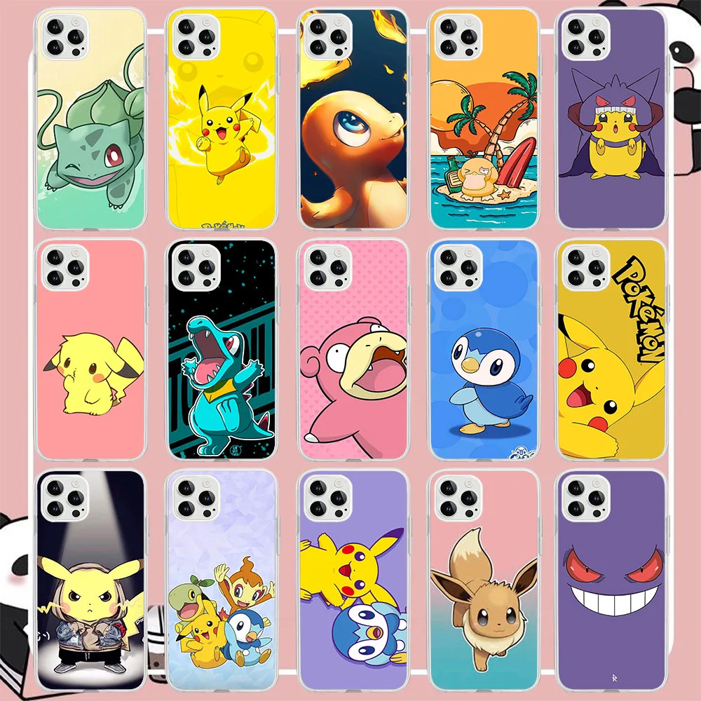 SK-21 Cute Pokémon Silicone Case For Tecno POP 4 AIR 5 5P Camon 15 16 17 17P 18 18T 18P 18i 19 Premier Neo Pro