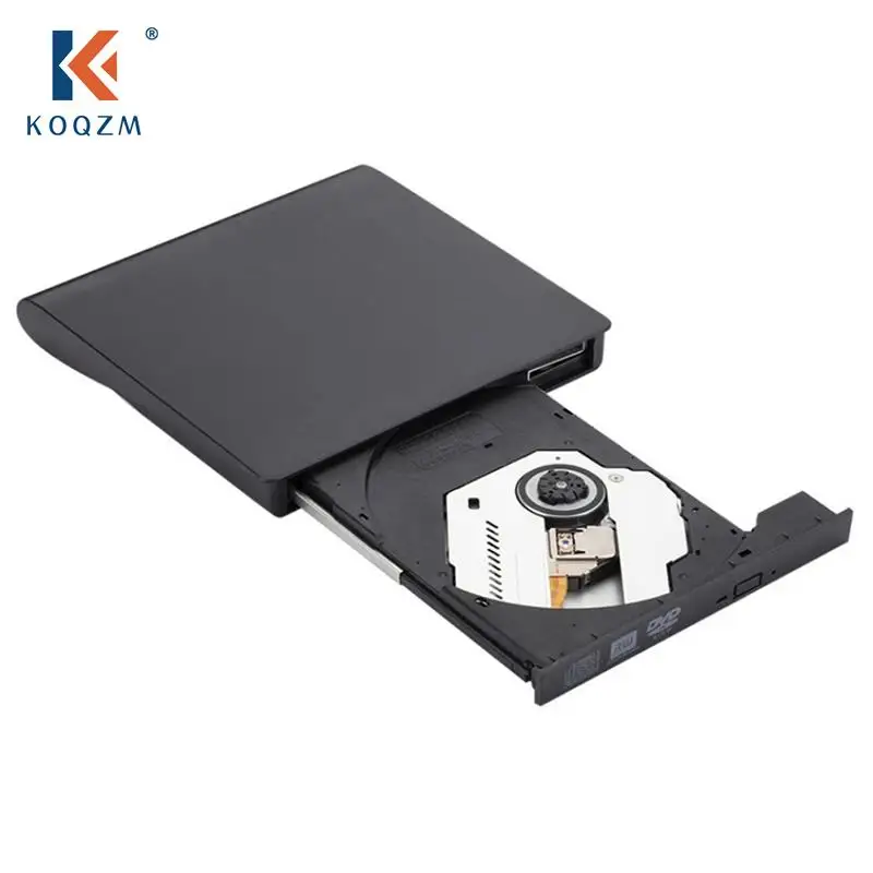 External CD DVD Drive, USB 2.0 Slim Protable External CD+/-RW Drive DVD-RW Burner Writer Player for Laptop Notebook PC Desktop