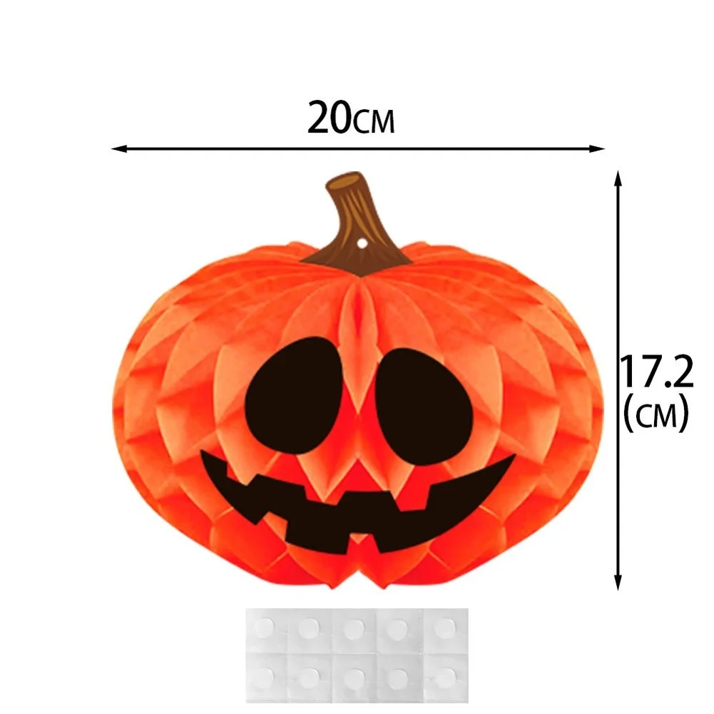 Pumpkin Paper Hanging Decoration for Halloween Parties with For Honeycomb Ball Design Lightweight Festive Pendant