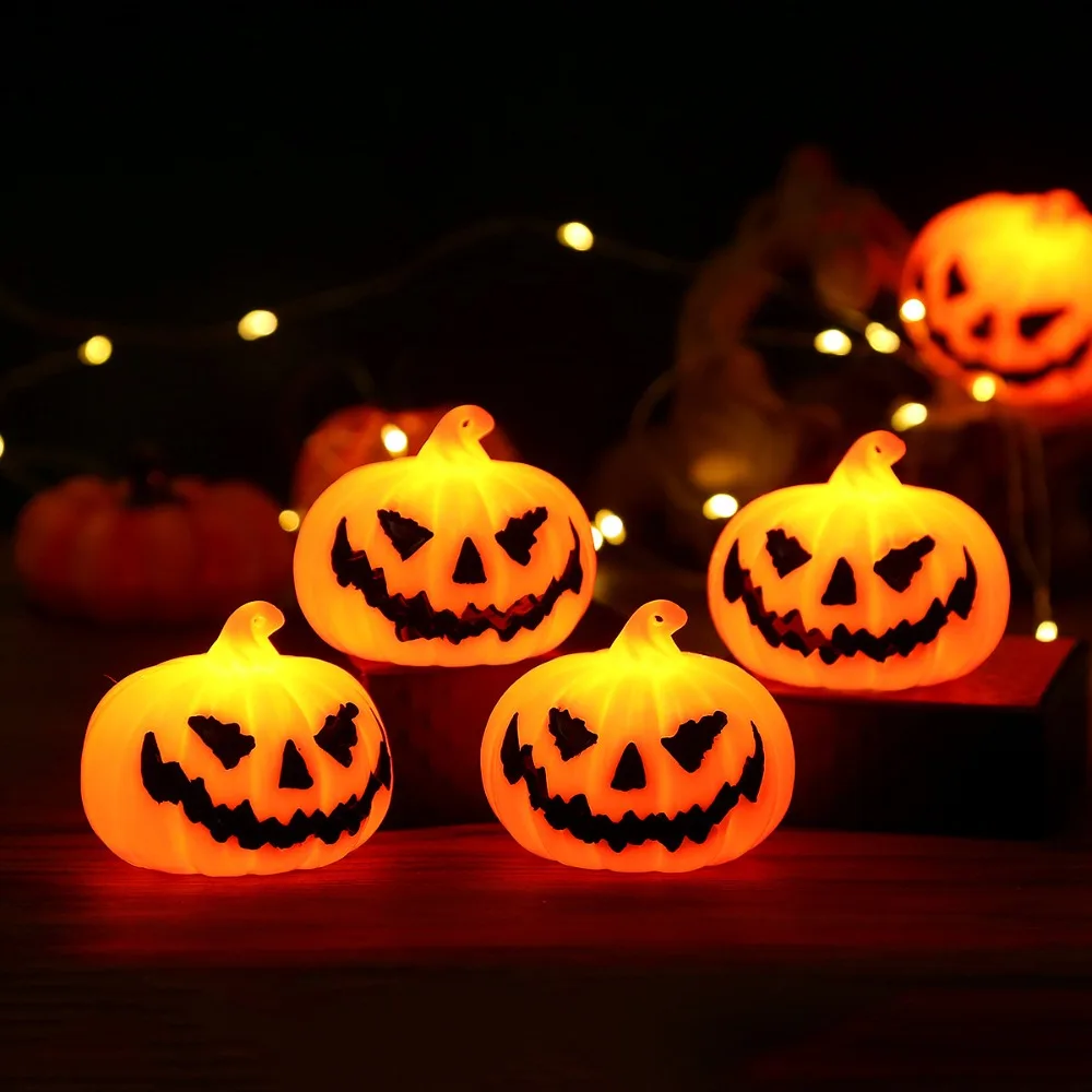 

Portable Flashing Pumpkin Lantern Hanging LED Halloween Flashing Lamp Handheld Plastic Ghost Lighting Home Decor