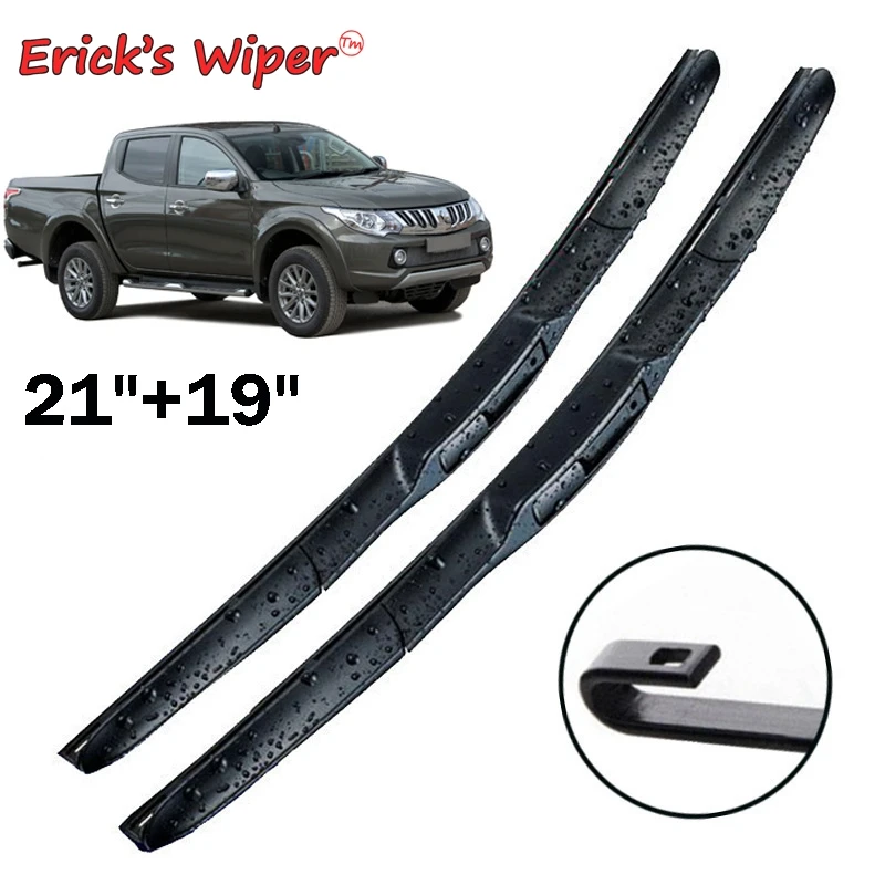 Erick\'s Wiper Front Hybrid Wiper Blades For Mitsubishi L200 KA KB 2005 - 2014 Windshield Windscreen Window Rain Brushes 21\