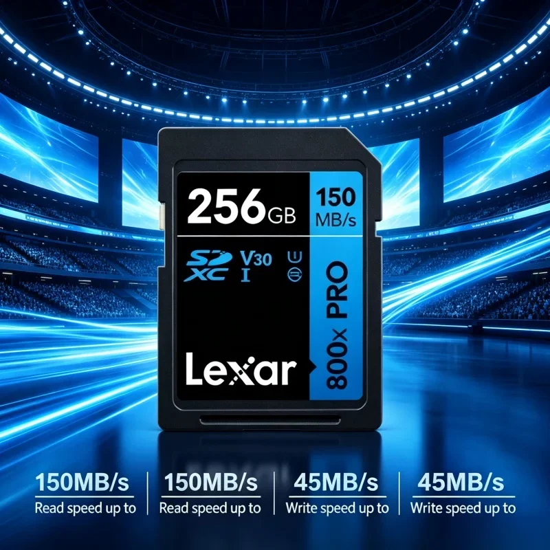 Lexar SD Card V30 150MB/s U1 High Speed Memory Storage Card For DSLR Digital Video Camera