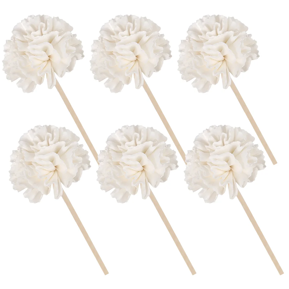 6 Pcs Aromatherapy Flowers Essential Oil Diffuse Sticks Diffuser Reeds Fragrance Rattan