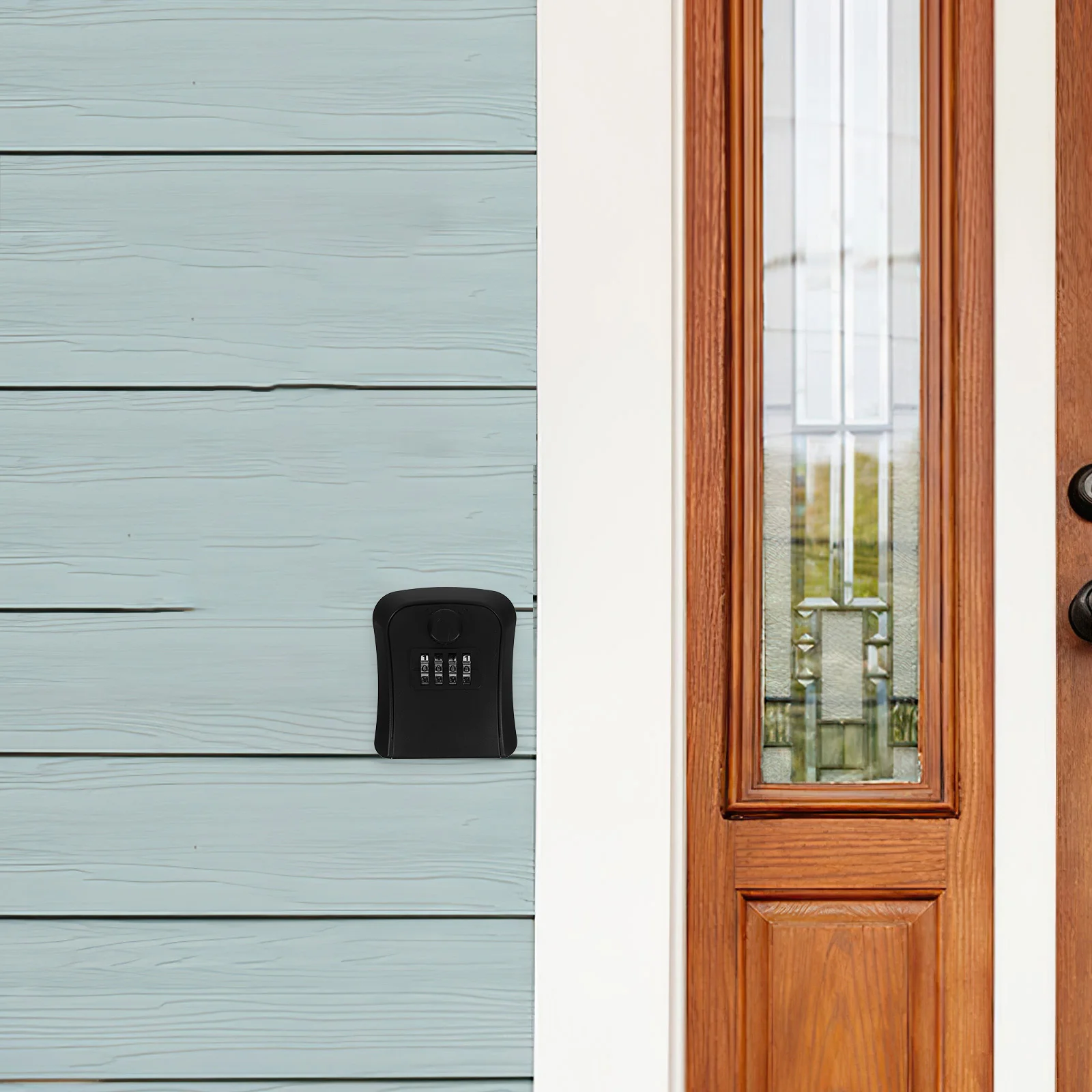 

Key Lock Box Code Lock Wall Mount ABS Safe Box for Outdoor Keys and Storage