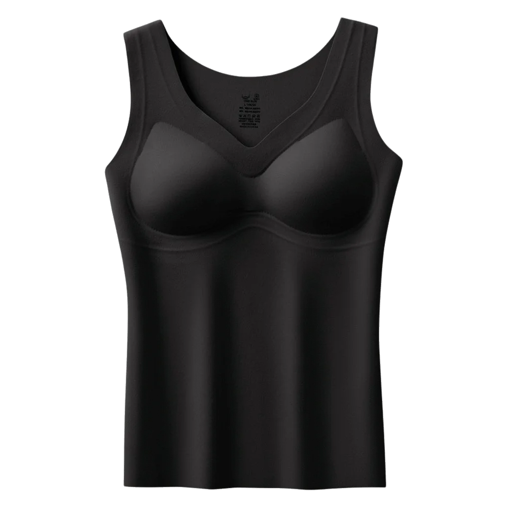Inner Wear Seamless Thermal Vest Underwear with Chest Pad Bottoming Camisole Sleeveless Keep Warm Heating Vest Top Autumn Winter
