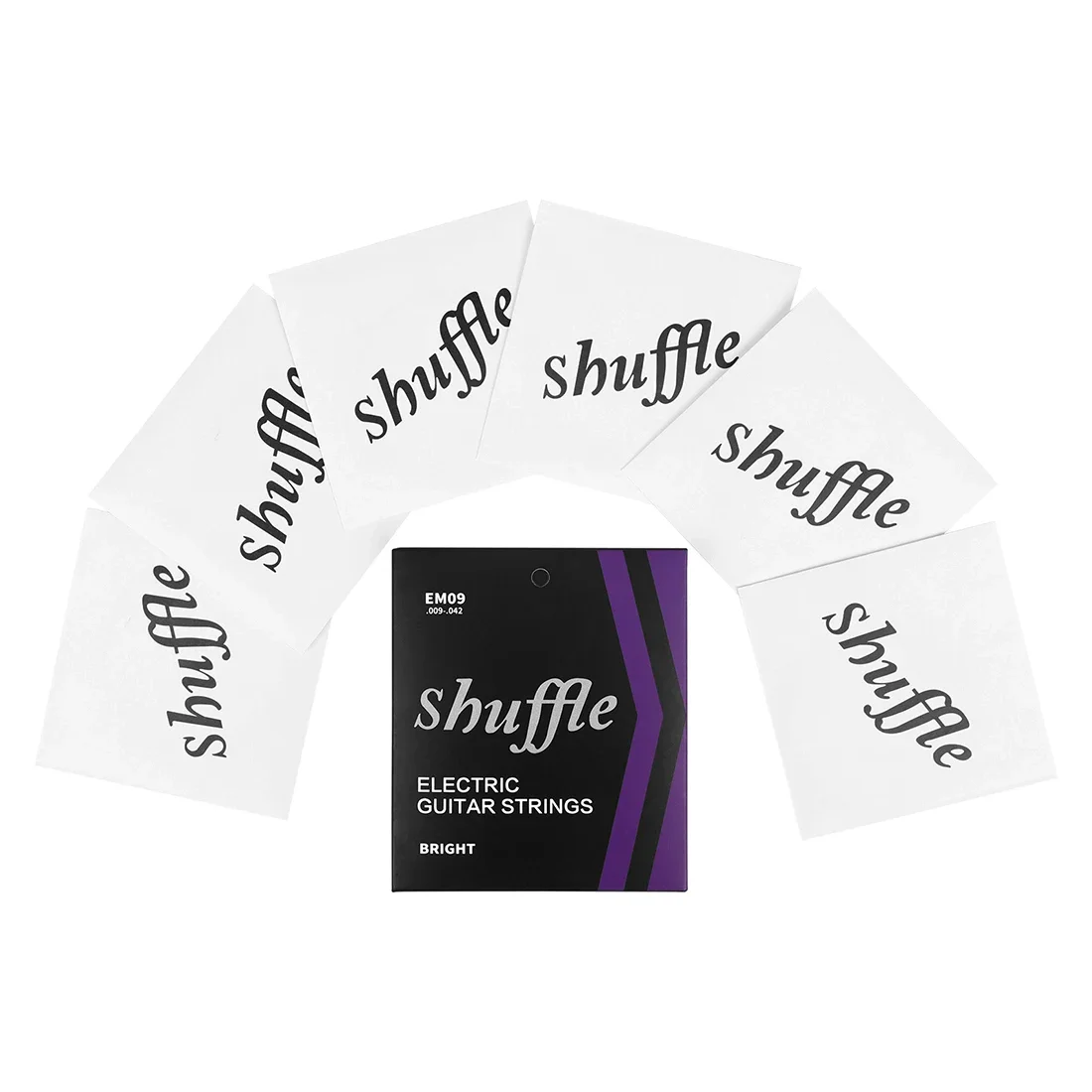 SHUFFLE EM10 สายกีตาร์ไฟฟ้าโลหะผสมหกเหลี่ยม ENickel Steel Wound กีต้าร์ Strings อะไหล่กีตาร์ไฟฟ้าและอุปกรณ์เสริม