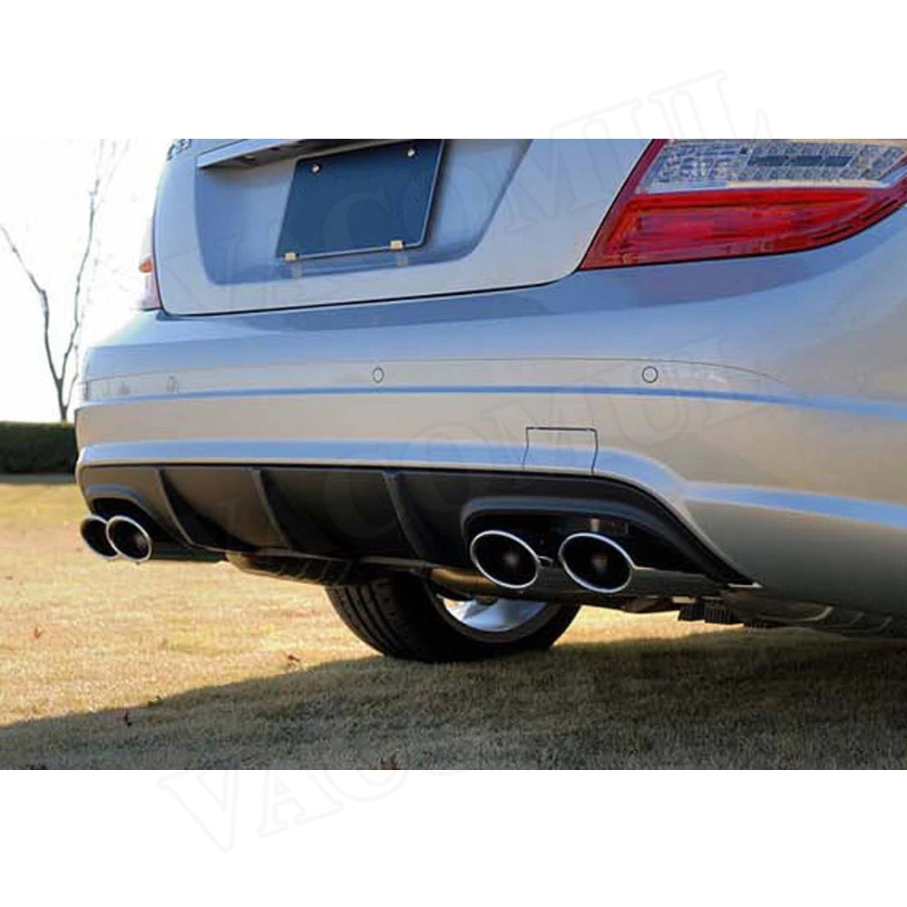 VACOMUL For W204 Carbon Fiber Rear Bumper Diffuser Lip Spoiler for Mercedes Benz C Class C63 Sedan AMG 2008 - 2011 Rear Diffuser