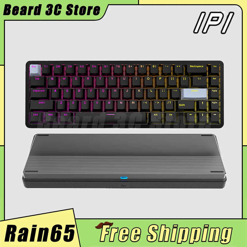 

IPI Rain65 Magnetic Switch Mechanical Keyboard 8000hz Return Rate Three Mode Gaming Keyboard Aluminium Alloy PC Gamer Accessory