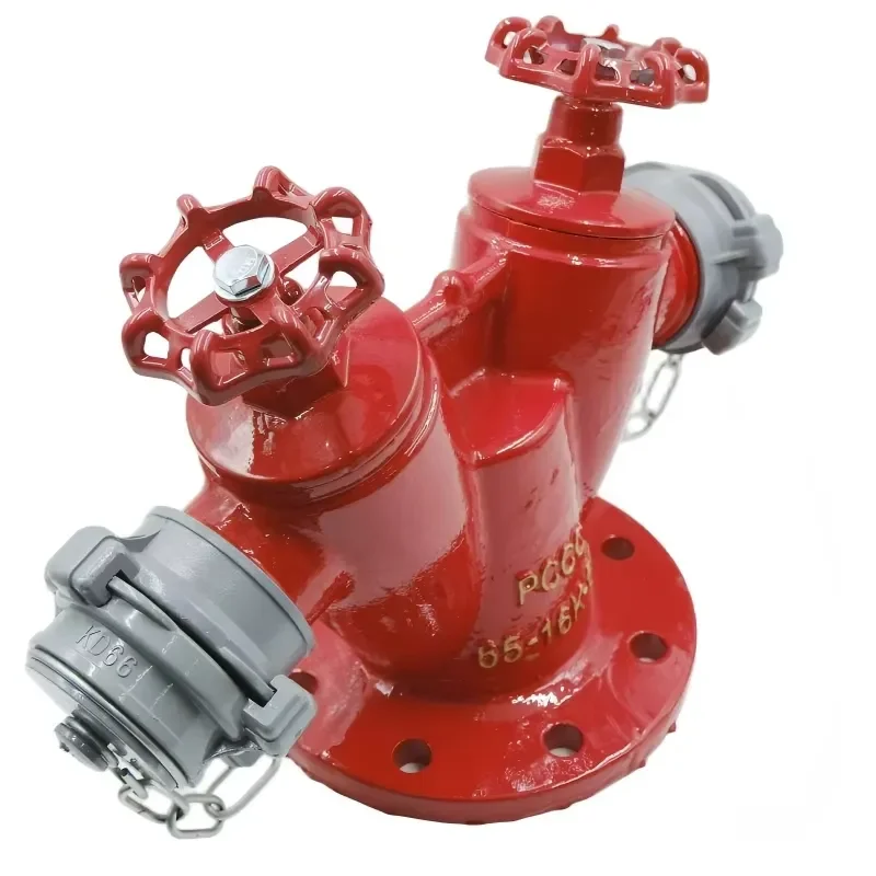 Ductile Cast Iron Bidirectional Water Inlet Manifold Parallel Interface Inch Fire Pump Adapter Y-type Water Pump Connector