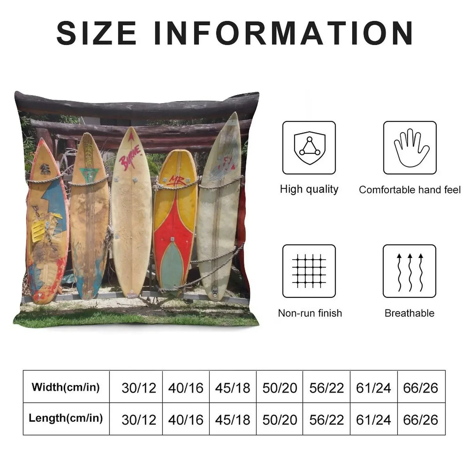 Surfboard Fence Throw Pillow christmas pillowcases ornamental pillows Sofas Covers Decorative Cushion pillow