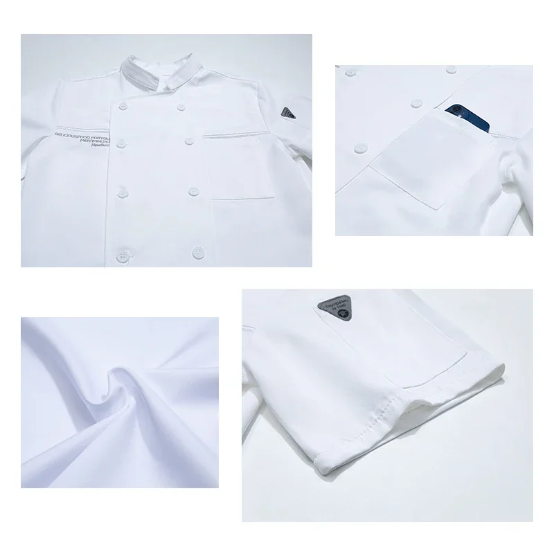 Vêtements de travail pour Restaurant, salopette de Chef, veste de boulangerie, costume de café pour hommes, vêtements d'hôtel, uniforme de cuisine professionnel à Double boutonnage