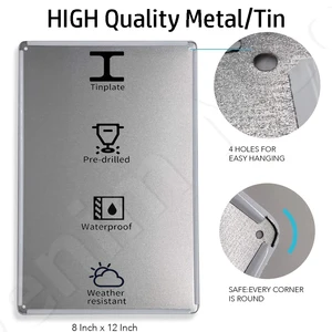 Tanda Timah Logam Kustom Plakat Retro Dekorasi Rumah Poster Seni Dinding Besi Pelat Teks Pribadi Tanda Jalan 20x30cm / 15x30cm/30x30cm 8 pelat logam kustom penjualan terbaik - №