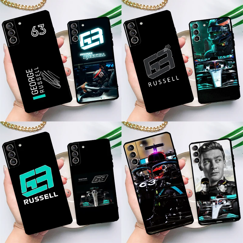 George Russell F1 Case For Samsung Galaxy S23 S22 Ultra S21 Plus S8 S9 S10 Note 10 20 Ultra S20 FE S21 FE Cover