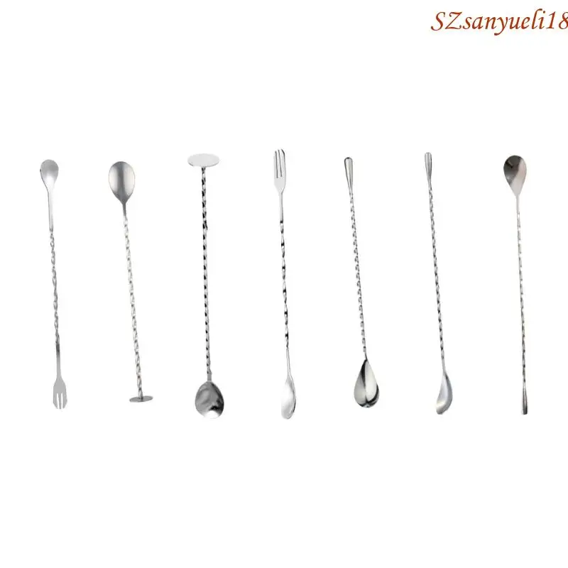 

94PC Double Head 304 Stainless Steel Cocktails Spoon Bartending Tool With Polished Finish For Mixing Stirring And Serving Drink
