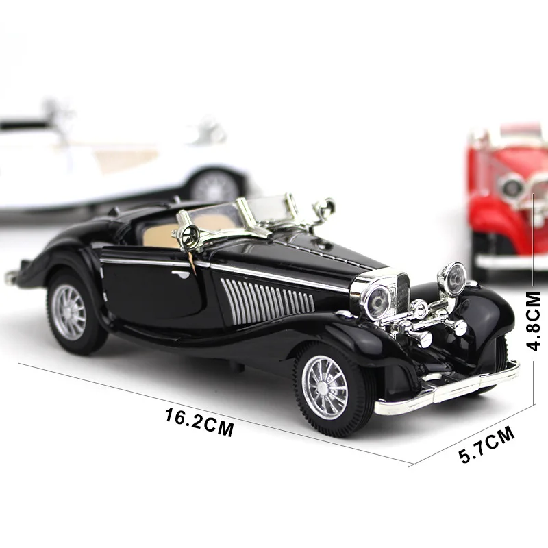 1:28 Model Retro Car Diecast Alloy And Rubber 500K Decoration Exquisite Miniature Car Simulation Collection Gifts Toys for boys